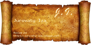 Jurovaty Iza névjegykártya